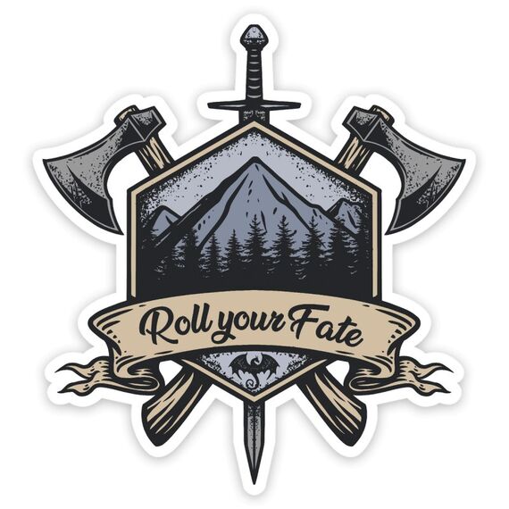 GlassStaff Roll Your Fate Sticker Dekorativer Aufkleber Vinyl Grau 1 Stück(e)