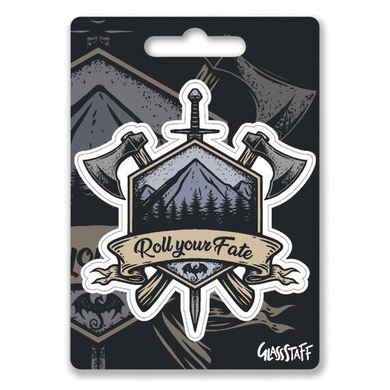GlassStaff Roll Your Fate Sticker Dekorativer Aufkleber Vinyl Grau 1 Stück(e), 2 image