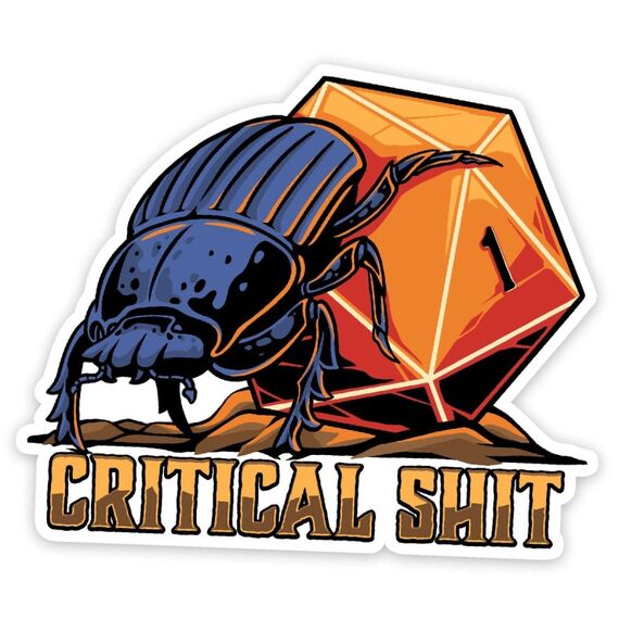 GlassStaff Critical Shit Sticker Dekorativer Aufkleber Vinyl Orange, Violett 1 Stück(e)