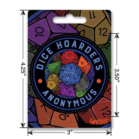 GlassStaff Dice Hoarders Anon Sticker Dekorativer Aufkleber Vinyl Mehrfarbig 1 Stück(e), 2 image