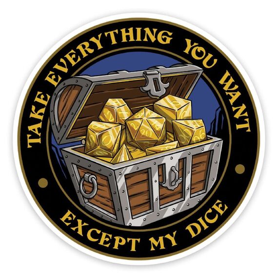 GlassStaff Except My Dice Sticker Dekorativer Aufkleber Vinyl Mehrfarbig 1 Stück(e)