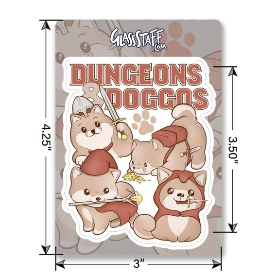 GlassStaff Dungeons & Doggos Sticker Dekorativer Aufkleber Vinyl Sand 1 Stück(e), 4 image