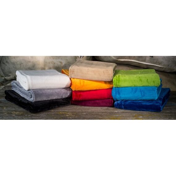 Eskimo Silky Überwurfdecke 150 x 200 cm Polyester Schwarz