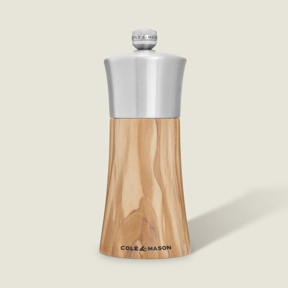 Cole & Mason H243005 Gewürzmühle Pfeffermühle Silber, Holz