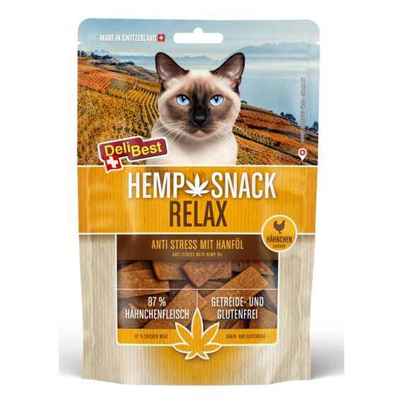 DeliBest Hemp Snack Relax Katze Snacks Huhn 45 g, 2 image