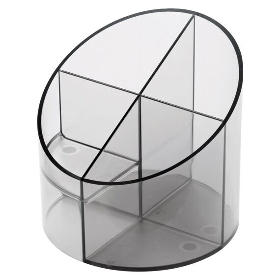 Helit H6390208 Stiftehalter Kunststoff Grau, Transparent