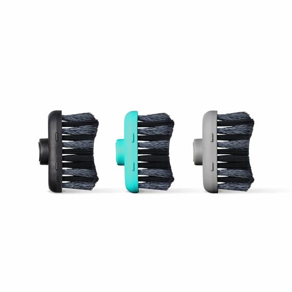 happybrush HAES01 Elektrischer Zahnbürstenkopf 3 Stück(e) Schwarz, Blau, Grau