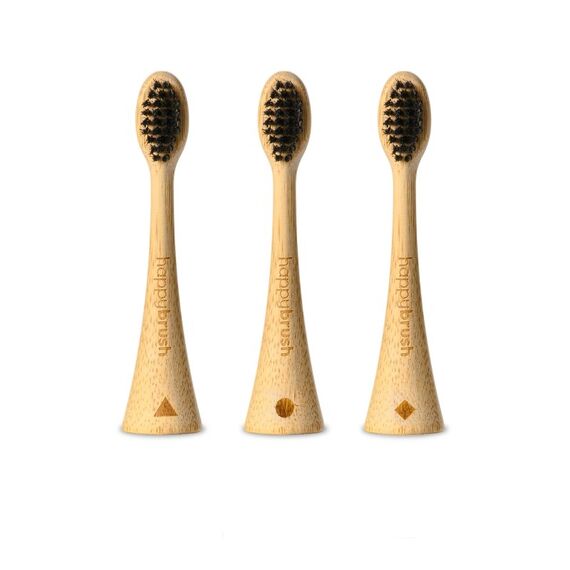 happybrush HAV3BB Elektrischer Zahnbürstenkopf 3 Stück(e) Bambus