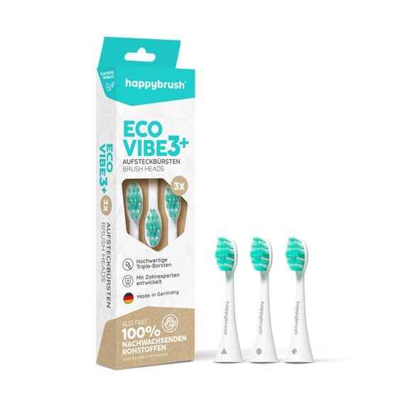 happybrush Eco Vibe 3+ 3 Stück(e) Mintfarbe, Weiß