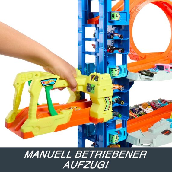 Hot Wheels City Ultimative Garage Spielset mit 2 Die-Cast-Autos, Spielzeugaufbewahrung für mehr als 50 Autos, 9 image