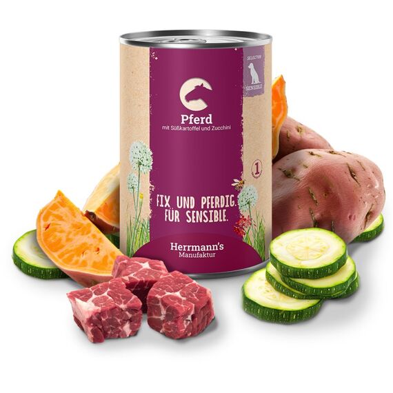 Herrmann's Manufaktur HM007064 Hunde-Dosenfutter Süßkartoffeln, Zucchini Adult 400 g, 2 image