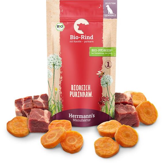 Herrmann's Manufaktur HM009945 Hunde-Dosenfutter Rind, Karotte Adult 150 g, 2 image