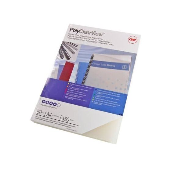 GBC PolyClearView Abdeckfolie 300 Mic A4 Frost (100), 2 image