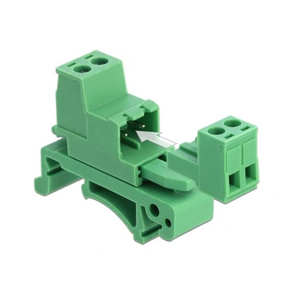 DeLOCK 66078 Anschlussblock 2-pin Grün