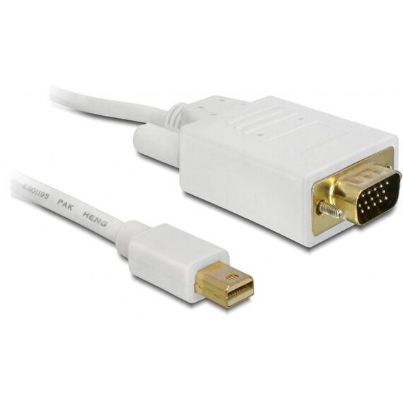 DeLOCK Displayport mini to VGA 3 m VGA (D-Sub) mini DisplayPort Weiß