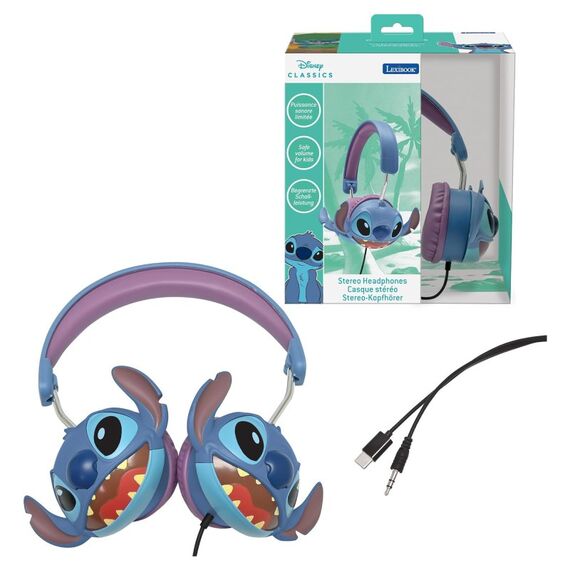 Lexibook Disney Stitch HP015D Kopfhörer & Headset Kabelgebunden Kopfband Musik Mehrfarbig, 4 image