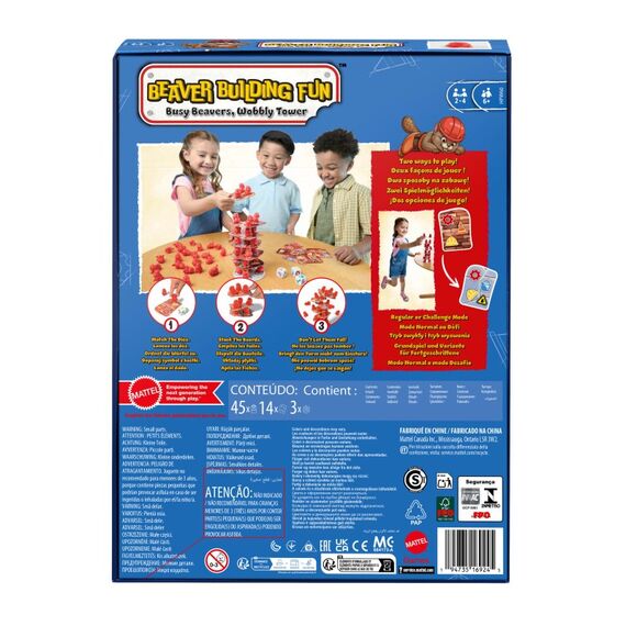 Mattel Games Lustiges Biber-Bauspiel für Kinder, Familien und Spieleabende, 6 image