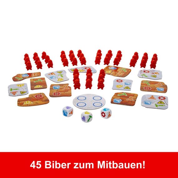 Mattel Games Lustiges Biber-Bauspiel für Kinder, Familien und Spieleabende, 7 image