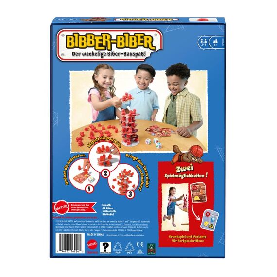 Mattel Games Lustiges Biber-Bauspiel für Kinder, Familien und Spieleabende, 8 image
