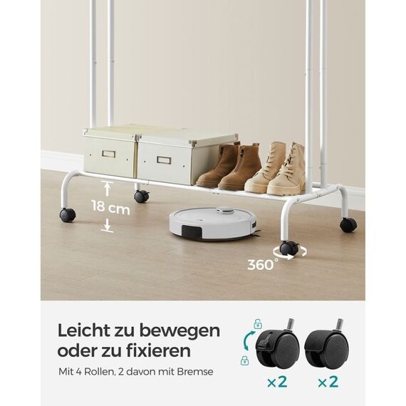 Songmics HSR107W01 Gaderobe Bodenstehend Weiß, 6 image