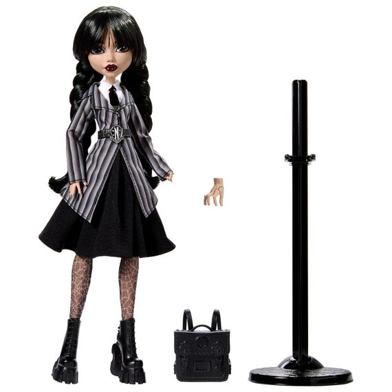 Monster High Wednesday Sammelpuppe, Wednesday Addams in Nevermore Academy Uniform mit Eiskaltem Händchen, 5 image