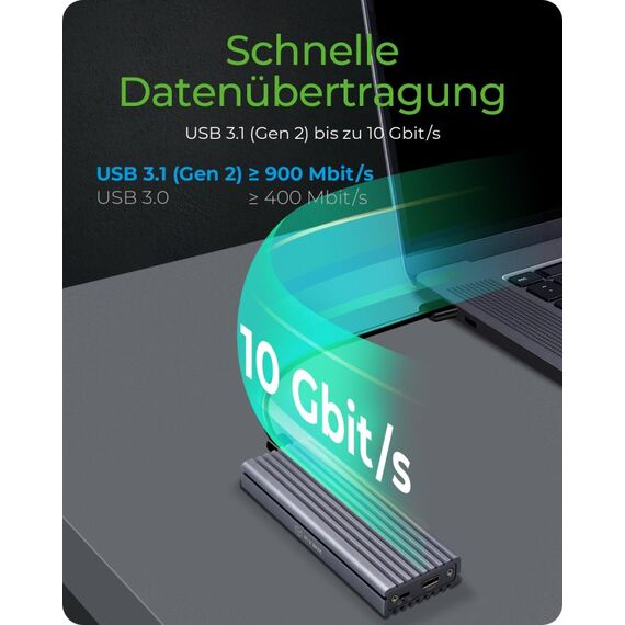 ICY BOX IB-1817M-C31, Type-C® USB 3.2 Gen 2 zu PCIe NVMe M.2 2230/2242/2260/2280 SSD Gehäuse mit Schreibschutz, 7 image