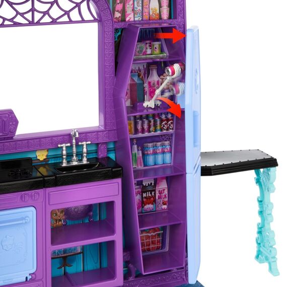 Monster High Buh-tique Hotel Puppenhaus mit gruseligen Überraschungen in jedem Raum und mehr als 13 Zubehörteilen, 4 image