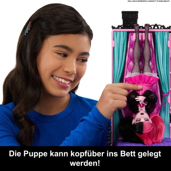 Monster High Buh-tique Hotel Puppenhaus mit gruseligen Überraschungen in jedem Raum und mehr als 13 Zubehörteilen, 8 image