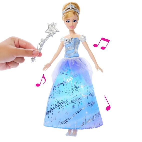 Disney Princess , Cinderella-Modepuppe im bezaubernden Ballkleid mit Licht und Geräuschen, vom Film inspiriert, 5 image