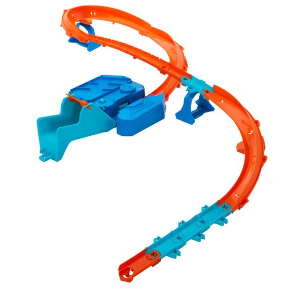 Hot Wheels Track Builder Track Creator Beschleuniger-Sprung-Schnellstrecke-Set mit Spielzeugauto im Maßstab 1:64 und motorisiertem Beschleuniger, 6 image