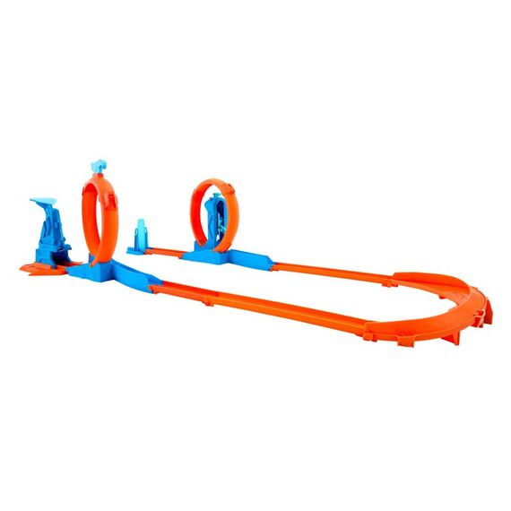 Hot Wheels Track Builder Track Creator Dreifach-Looping-Pack und Spielzeugauto im Maßstab 1:64, Trackbauset, 4 image