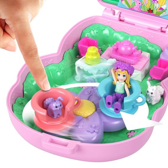 Polly Pocket Schatullen Spielsets mit Puppe, Haustier und Accessoires, Reisespielzeuge mit Überraschungen, 7 image