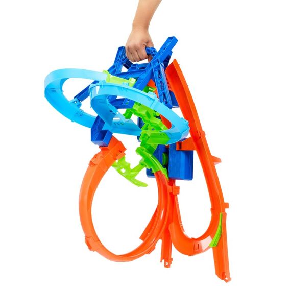 Hot Wheels Action Stunttrack Unendliche Crash- Spielset mit Die-Cast-Spielzeugauto im Maßstab 1:64 und batteriebetriebenem Beschleuniger, 6 image