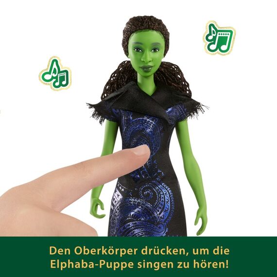 Mattel Wicked: For Good von Universal Pictures Elphaba-Puppe, filmgetreues Outfit, singt „For Good“, 7 image