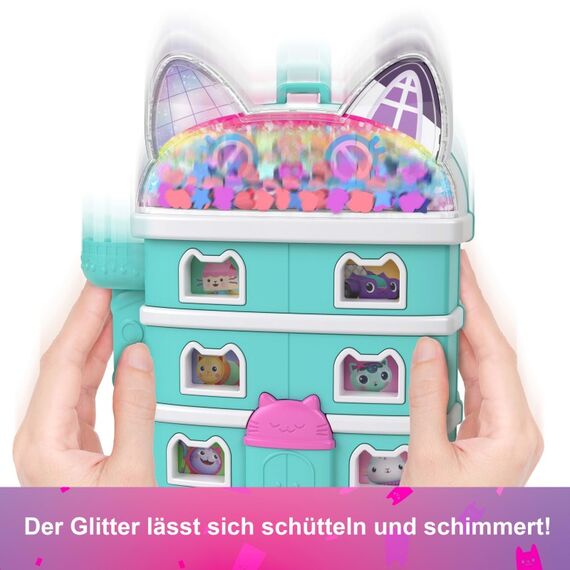 Polly Pocket Minipuppen und Spielset, Schatulle von Gabby’s Dollhouse mit 9 Zubehörteilen und Katzenfreunden, 7 image