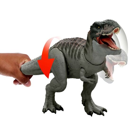 Jurassic World : Die Wiedergeburt Power Devour Tyrannosaurus Rex-Dinosaurierfigur, Dauer-Beiß-Attacke, Lichter und Geräusche, 5 image