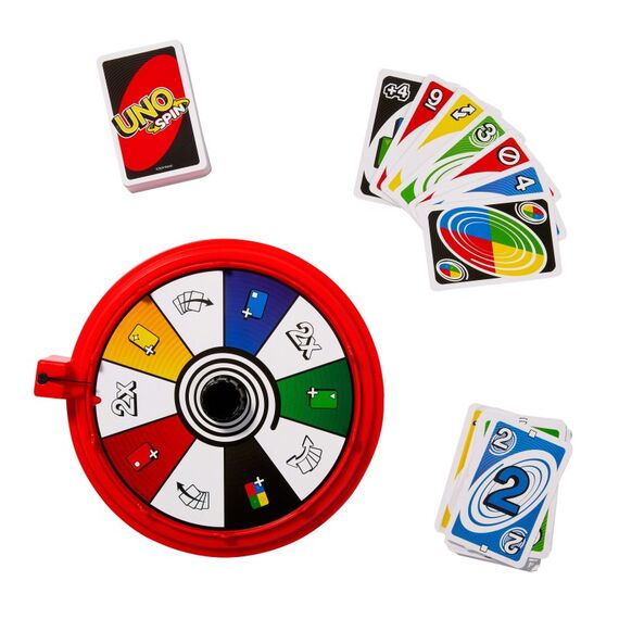 Mattel Games UNO Spin Kartenspiel für Kinder, Erwachsene und Spieleabende mit der Familie, klassisches Spiel mit Drehscheibe, 6 image