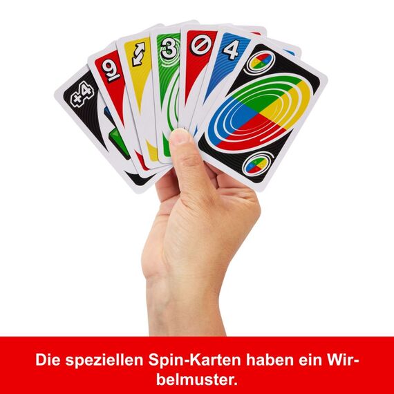 Mattel Games UNO Spin Kartenspiel für Kinder, Erwachsene und Spieleabende mit der Familie, klassisches Spiel mit Drehscheibe, 7 image