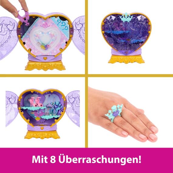 Disney Princess Jewel Reveal Arielle Modepuppe mit 8 Überraschungen wie Juwelenbox und 10 Zubehörteilen, 8 image