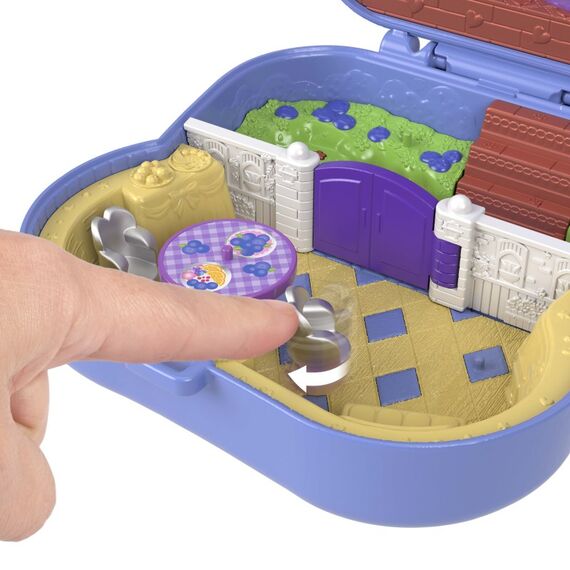 Polly Pocket Beste-Blaubeere-Freunde-Schatulle, Spielset mit 1 Mikropuppe und Haustier, Spielzeug für unterwegs mit Obst-Zubehörteilen, 2 image