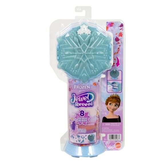 Disney Frozen Disney Die Eiskönigin Jewel Reveal Anna-Modepuppe mit 8 Überraschungen wie Juwelenbox und 10 Zubehörteilen, 6 image