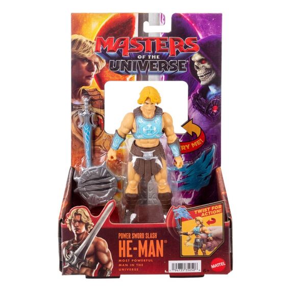 Masters of the Universe He-Man-Spielzeugfigur mit Schwert der Macht und Kampffunktion, ca. 14 cm groß mit Dreh- und Loslass-Action, 7 image
