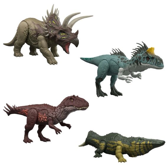 Jurassic World Wild Roar Triceratops Dinosaurier-Actionfigur-Spielzeug, mit Geräuschen, Angriffsbewegungen und Lichtern, 4 image