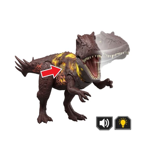 Jurassic World Wild Roar Metriacanthosaurus Dinosaurier-Actionfigur-Spielzeug, mit Geräuschen, Angriffsbewegungen und Lichtern, 2 image