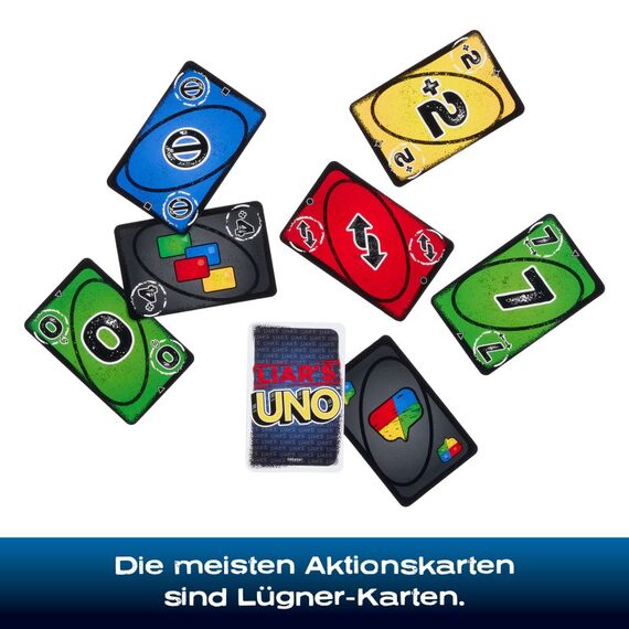 Mattel Games Liar‘s UNO Kartenspiel für Erwachsene, Kinder, Familien, Partys und Spieleabende, Tricks und Bluffs, 9 image