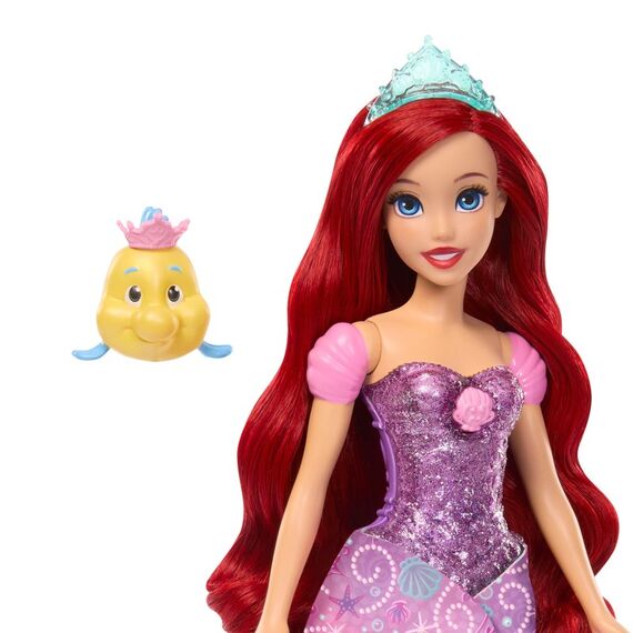 Disney Princess Arielle, von Mensch zu Meerjungfrau verwandelbare Modepuppe mit Fabius und 2 Zubehörteilen, 5 image