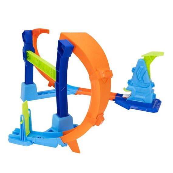 Hot Wheels Stunttracks Sprung durch die Spirale Trackset und Spielzeugauto im Maßstab 1:64, Track-Schnellstecksystem, 5 image