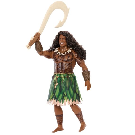 Mattel Disney Vaiana Maui-Puppe mit abnehmbarer Kleidung und 4 Zubehörteilen, vom Live-Action-Film inspiriert, 6 image
