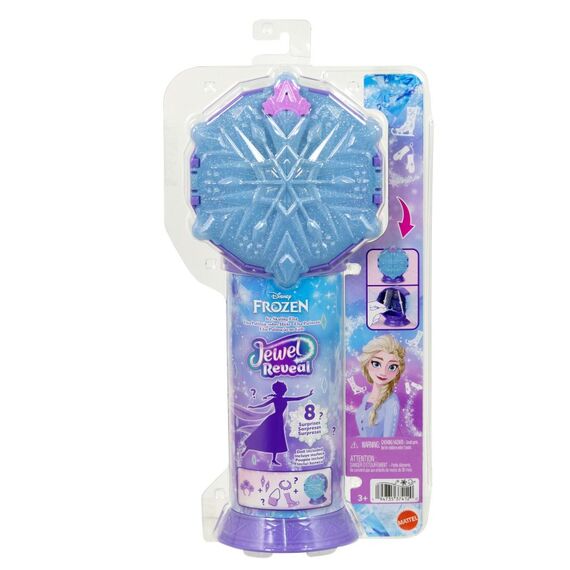 Disney Frozen Disney Die Eiskönigin Jewel Reveal Eisläuferin Elsa Modepuppe mit 8 Überraschungen wie Juwelenbox und Zubehörteilen, 6 image