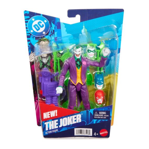 Mattel DC Premiere Serie 1 Joker Actionfigur (15 cm), 22 Bewegungspunkte und Klappernde-Zähne-Waffe, 6 image